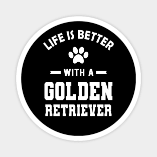 Golden Retriever - Life is better with a golden retriever Magnet